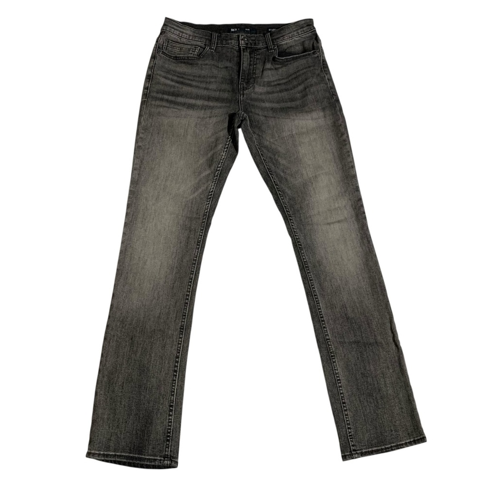 BKE Jeans Men’s 31x32 Black Alec Slim Cotton Stretch Whiskering Goth Grunge